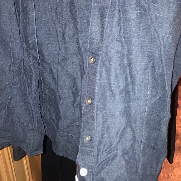 Black Button-Down Blouse - Picture 3 of 4